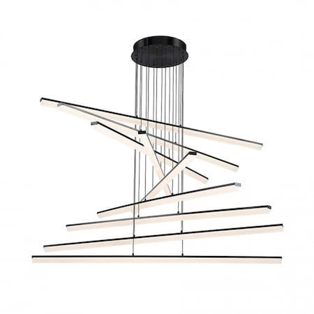 Dweled Stack 9 Light LED Linear Pendant 3000K in Black PD-298